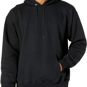 Hanes Ultimate Cotton Hoodie in Black colorway Sport Gym Wear